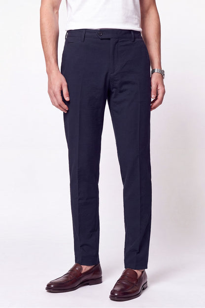 Comfort Fit Yan Cep Esnek Pamuklu Lacivert Jogger Pantolon P 1190