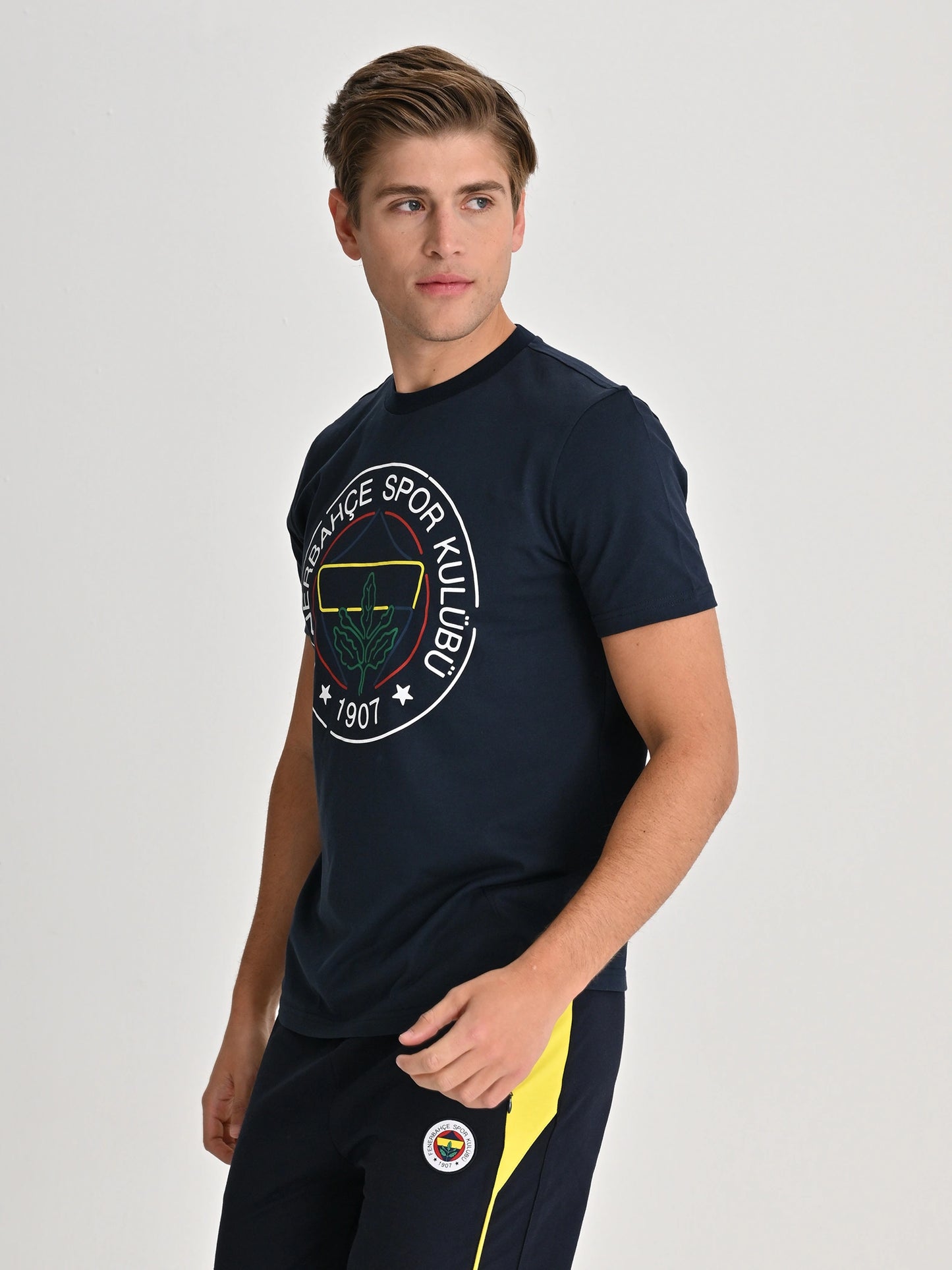 Fenerbahçe Lacivert Tribün Çizgi Logolu Erkek Tshirt