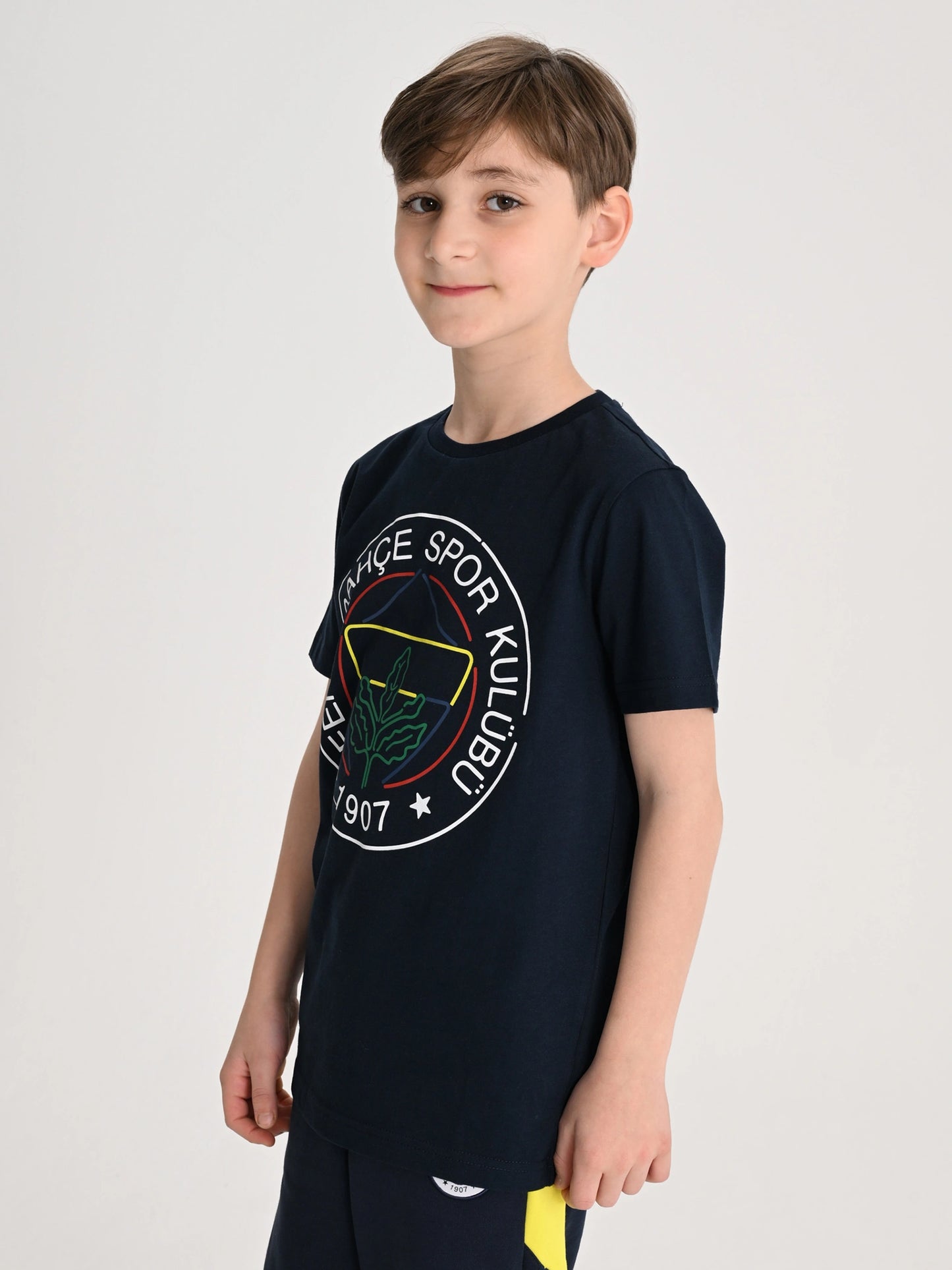 Fenerbahçe Lacivert Tribün Çizgi Logolu Çocuk Tshirt