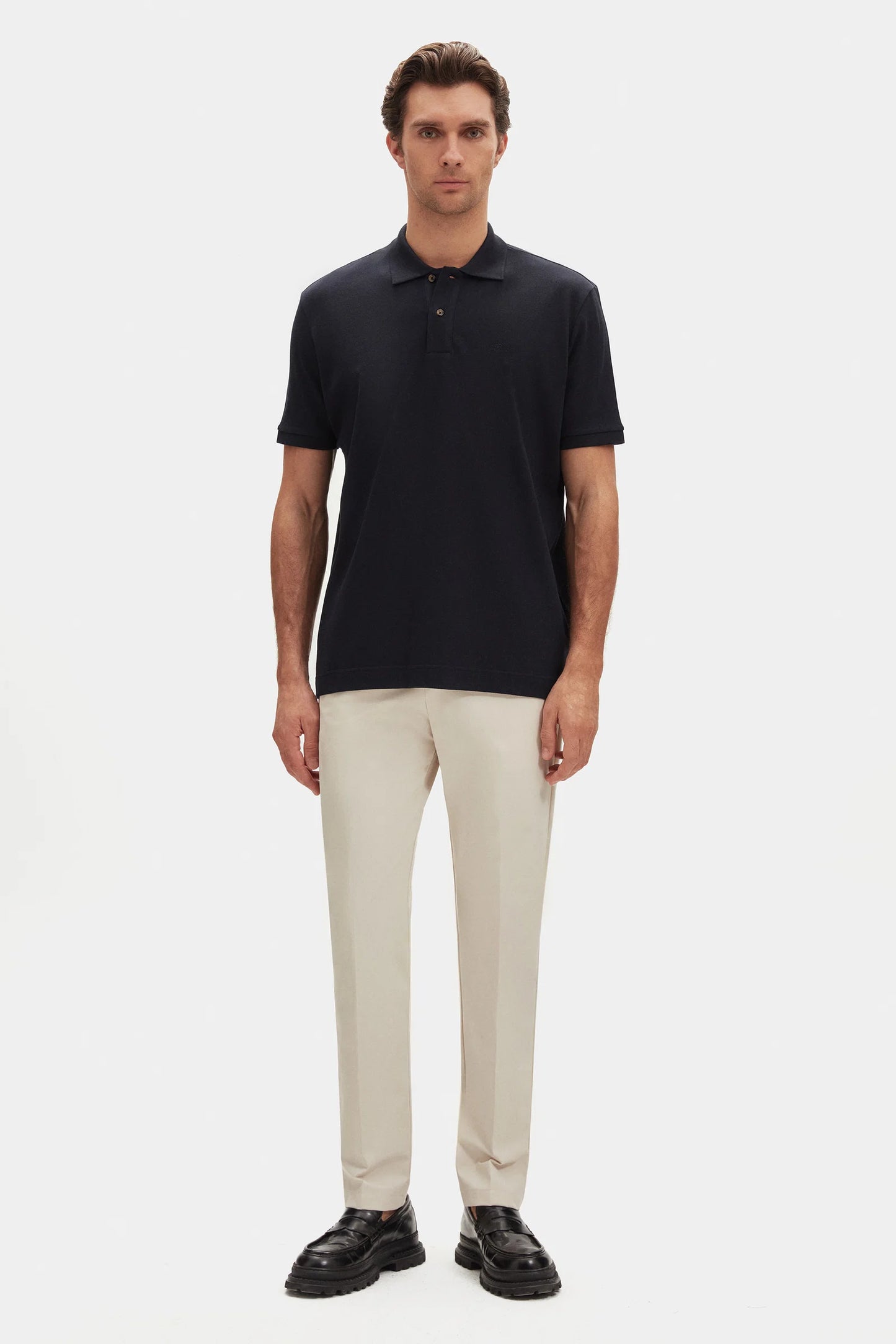 Damat Regular Fit Lacivert %100 Pamuk Polo Yaka T-shirt