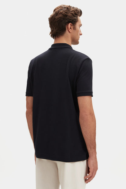 Damat Regular Fit Lacivert %100 Pamuk Polo Yaka T-shirt