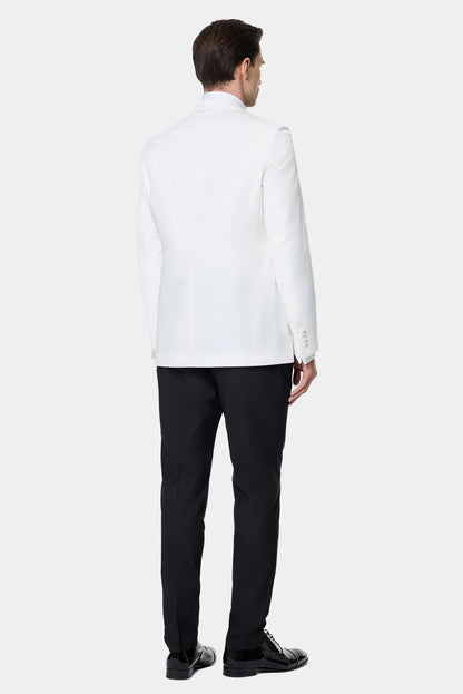 Tween Slim Fit Beyaz Düz Damatlık &amp; Smokin Takim