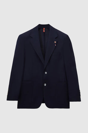 Damat Comfort Lacivert Armürlü Kumaş Ceket