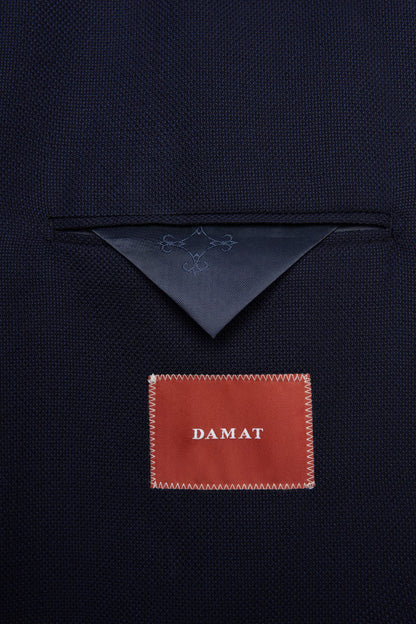 Damat Comfort Lacivert Armürlü Kumaş Ceket