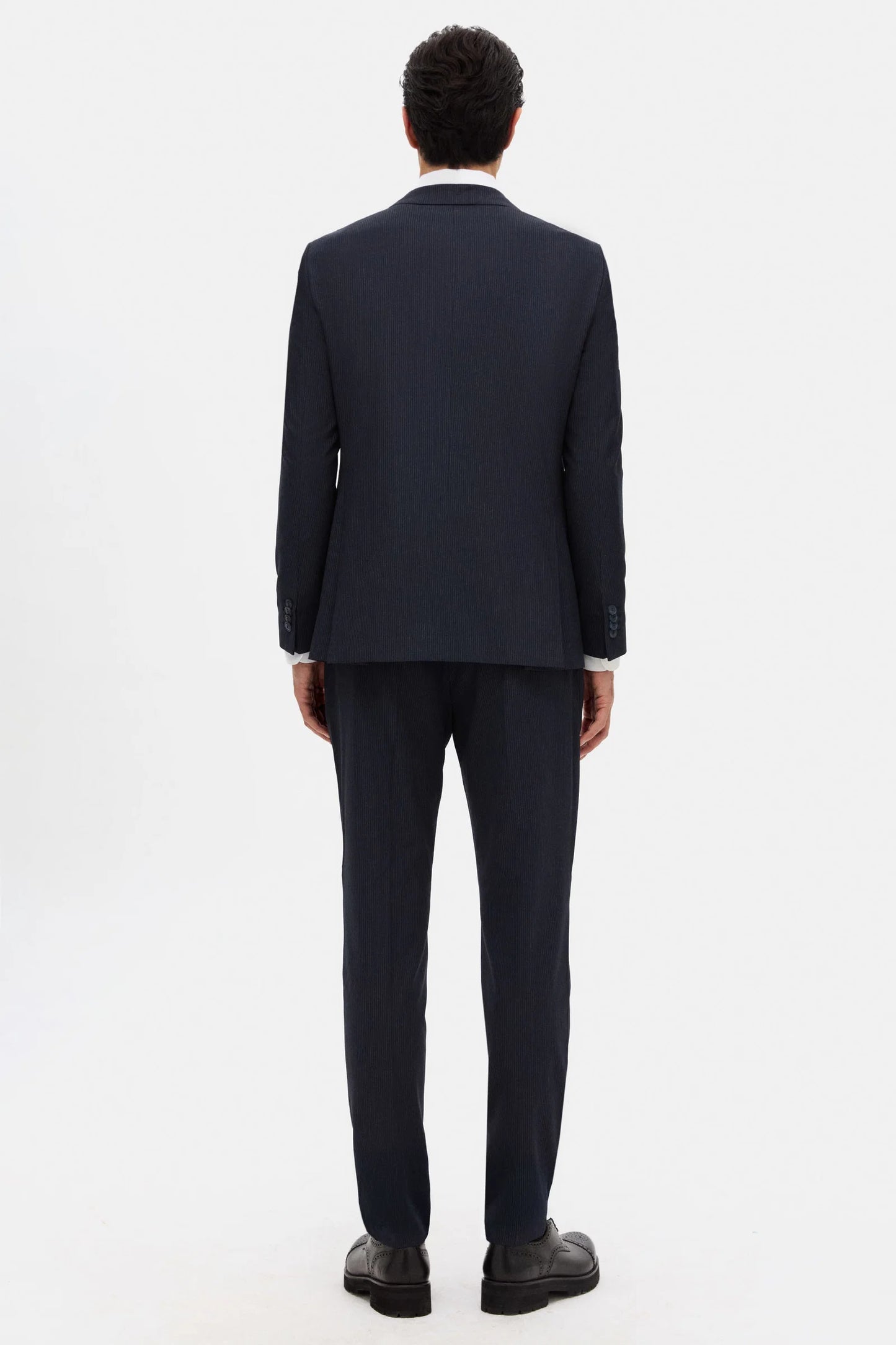 Tween Slim Fit Lacivert Çizgili Takim Elbise