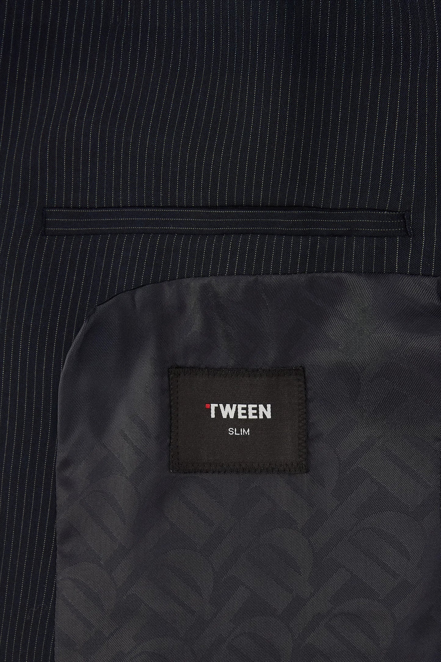 Tween Slim Fit Lacivert Çizgili Takim Elbise