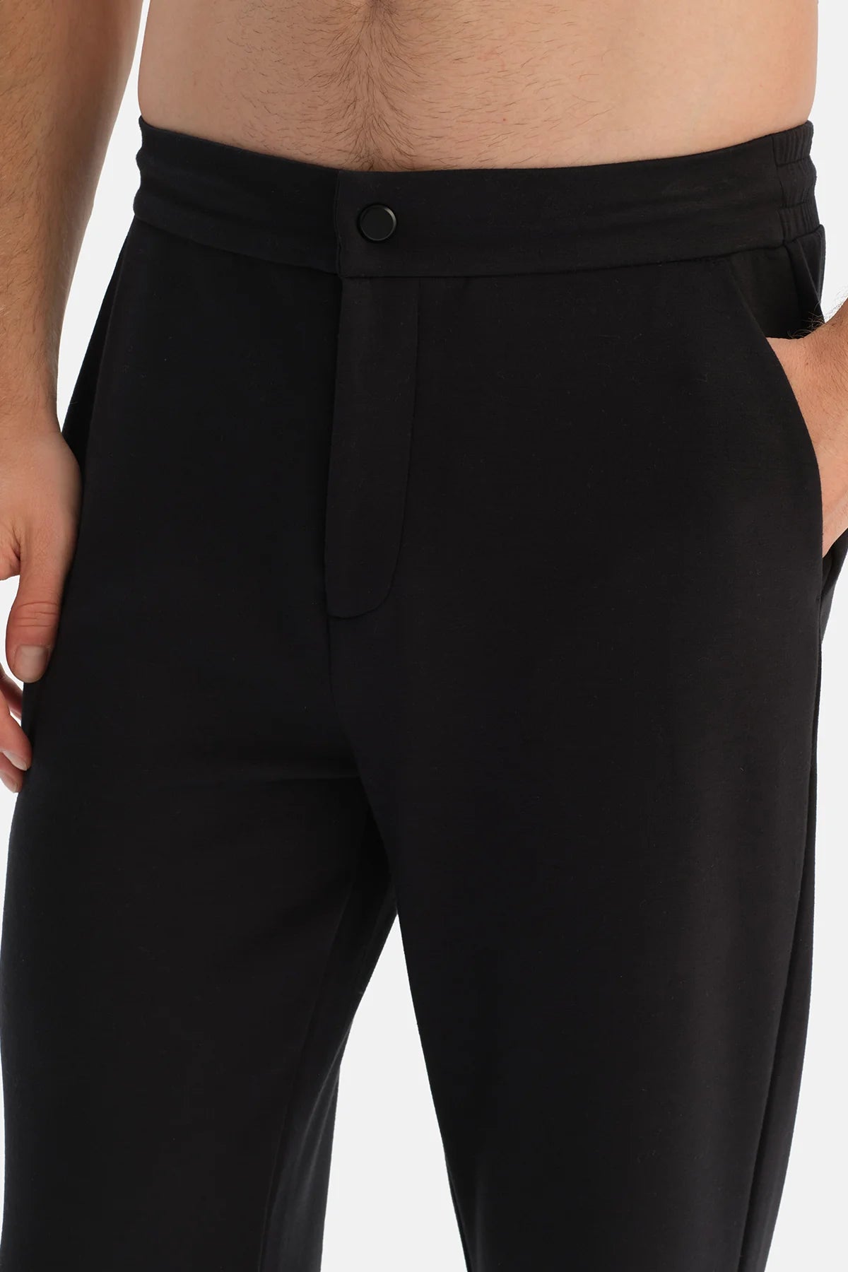 Siyah Çıtçıt Detaylı Pantolon