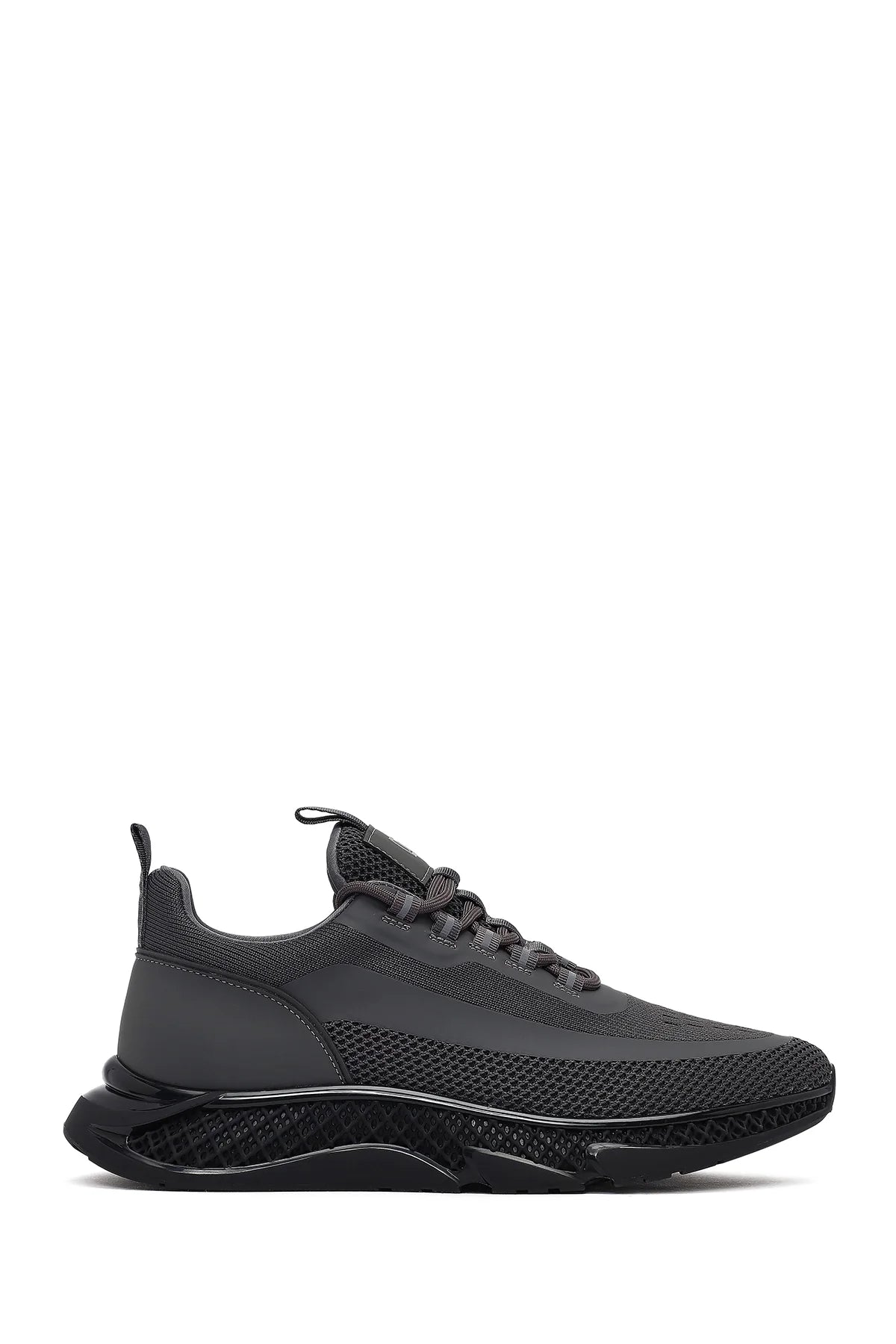 Derimod Zero Erkek Gri Kalın Tabanlı Bağcıklı Kumaş Sneaker