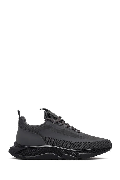 Derimod Zero Erkek Gri Kalın Tabanlı Bağcıklı Kumaş Sneaker