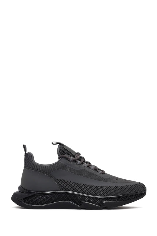 Derimod Zero Erkek Gri Kalın Tabanlı Bağcıklı Kumaş Sneaker