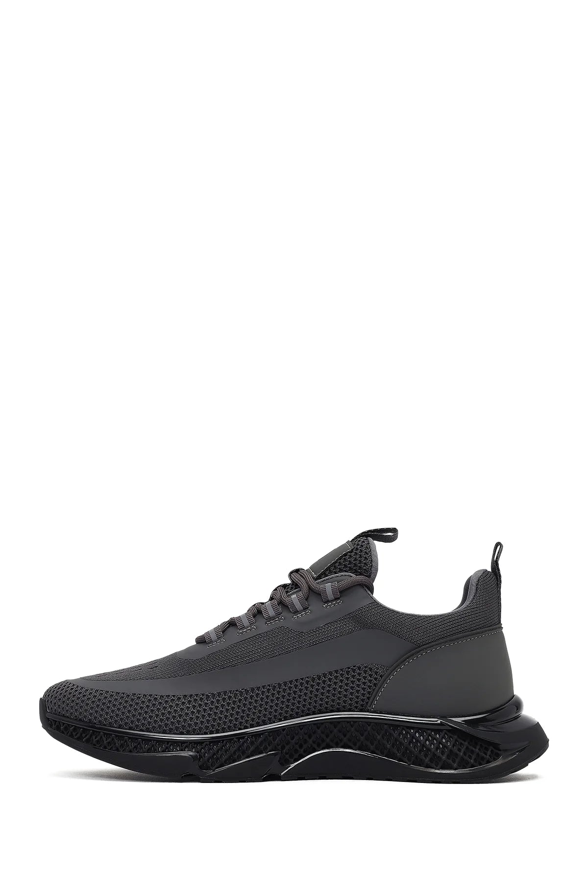 Derimod Zero Erkek Gri Kalın Tabanlı Bağcıklı Kumaş Sneaker