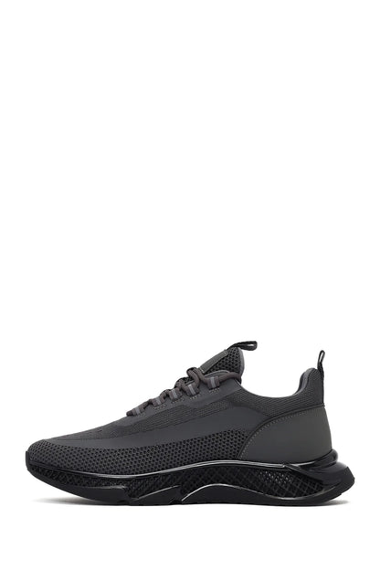 Derimod Zero Erkek Gri Kalın Tabanlı Bağcıklı Kumaş Sneaker