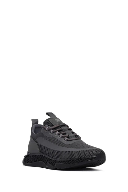 Derimod Zero Erkek Gri Kalın Tabanlı Bağcıklı Kumaş Sneaker