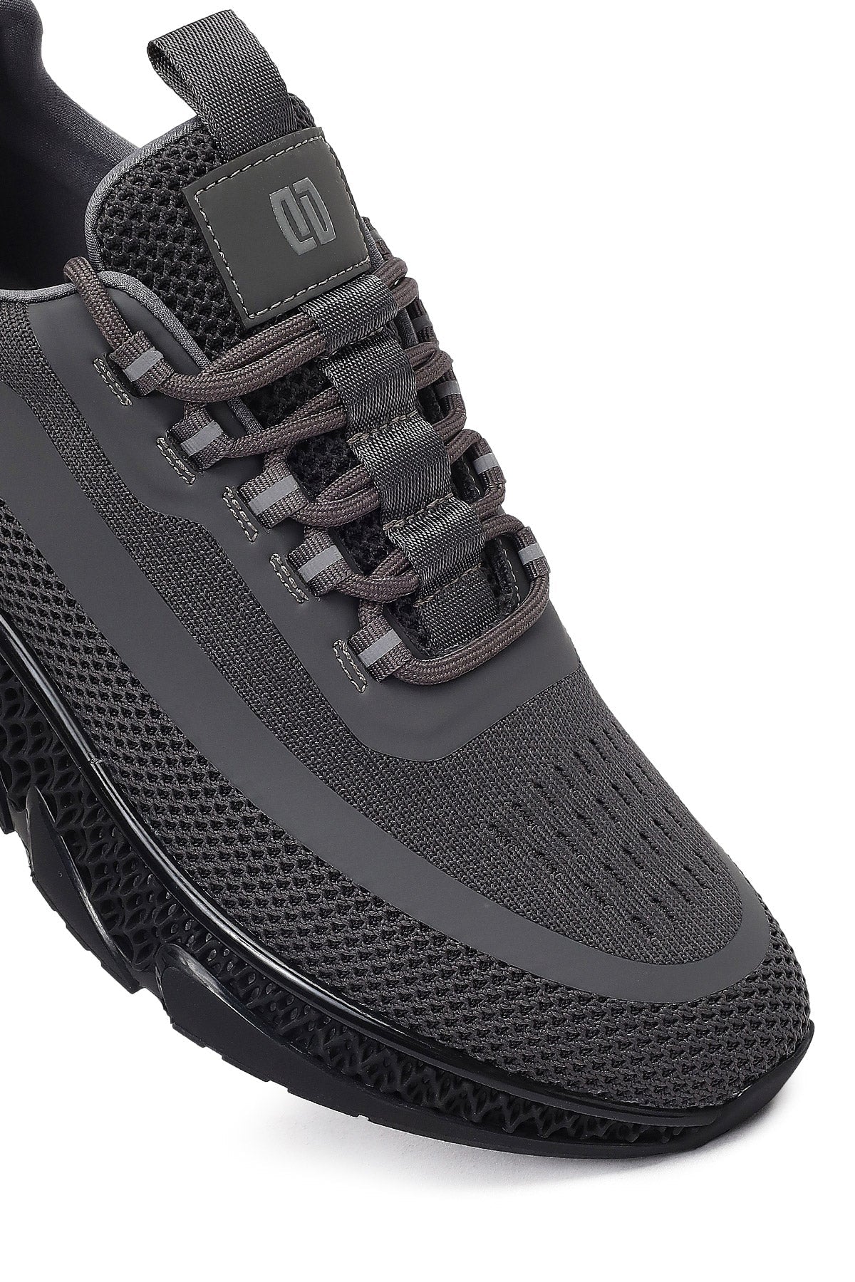 Derimod Zero Erkek Gri Kalın Tabanlı Bağcıklı Kumaş Sneaker