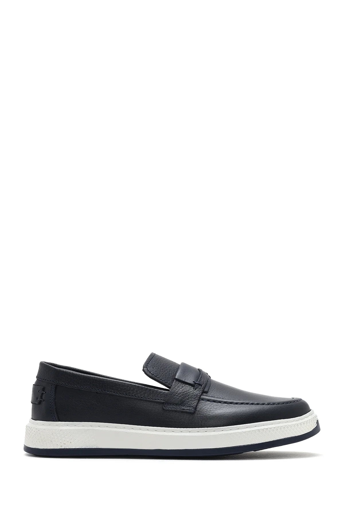 Erkek Lacivert Deri Loafer