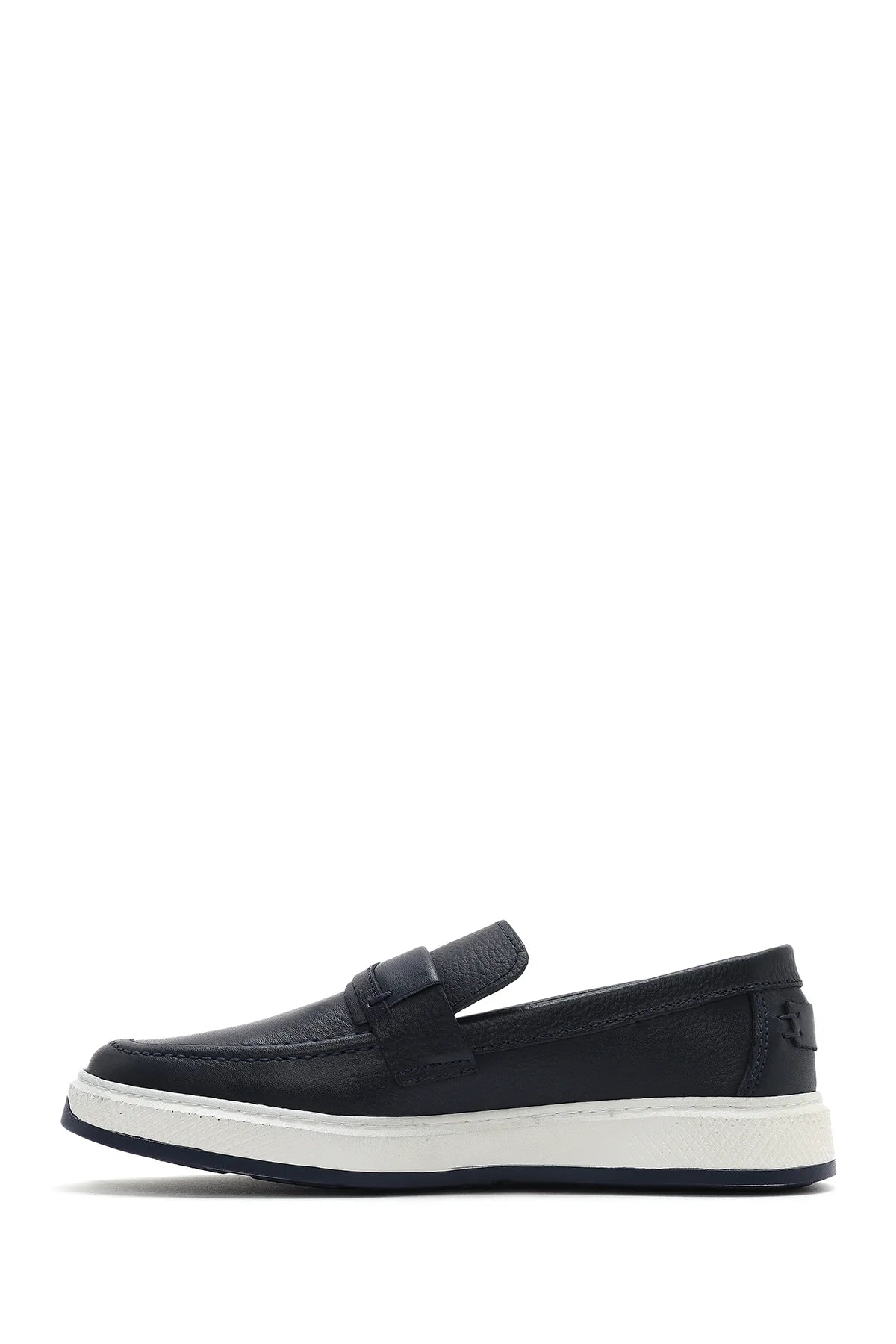Erkek Lacivert Deri Loafer