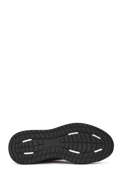 Erkek Vizon Bağcıklı Kalın Tabanlı Nubuk Deri Sneaker