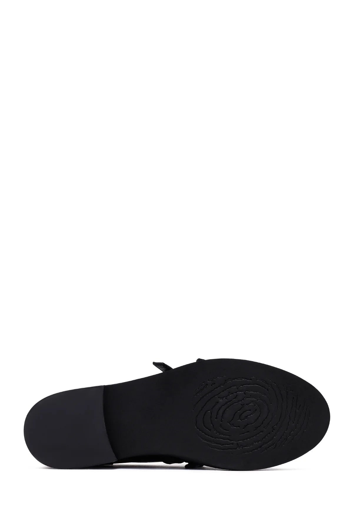 Kadın Siyah Tokalı Deri Maskülen Loafer
