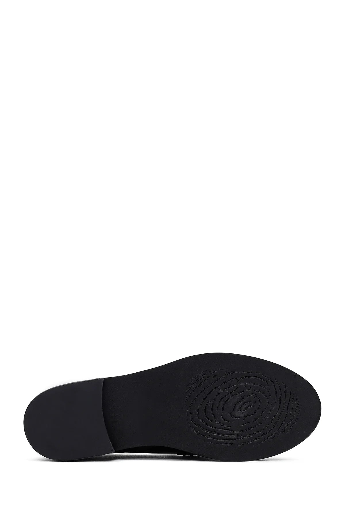 Kadın Siyah Tokalı Deri Maskülen Loafer