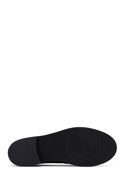 Kadın Kahverengi Tokalı Süet Deri Maskülen Loafer