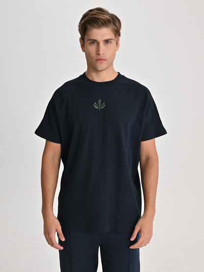 Fenerbahçe Lacivert Trend Yeşil Palamutlu Erkek Oversize Tshirt