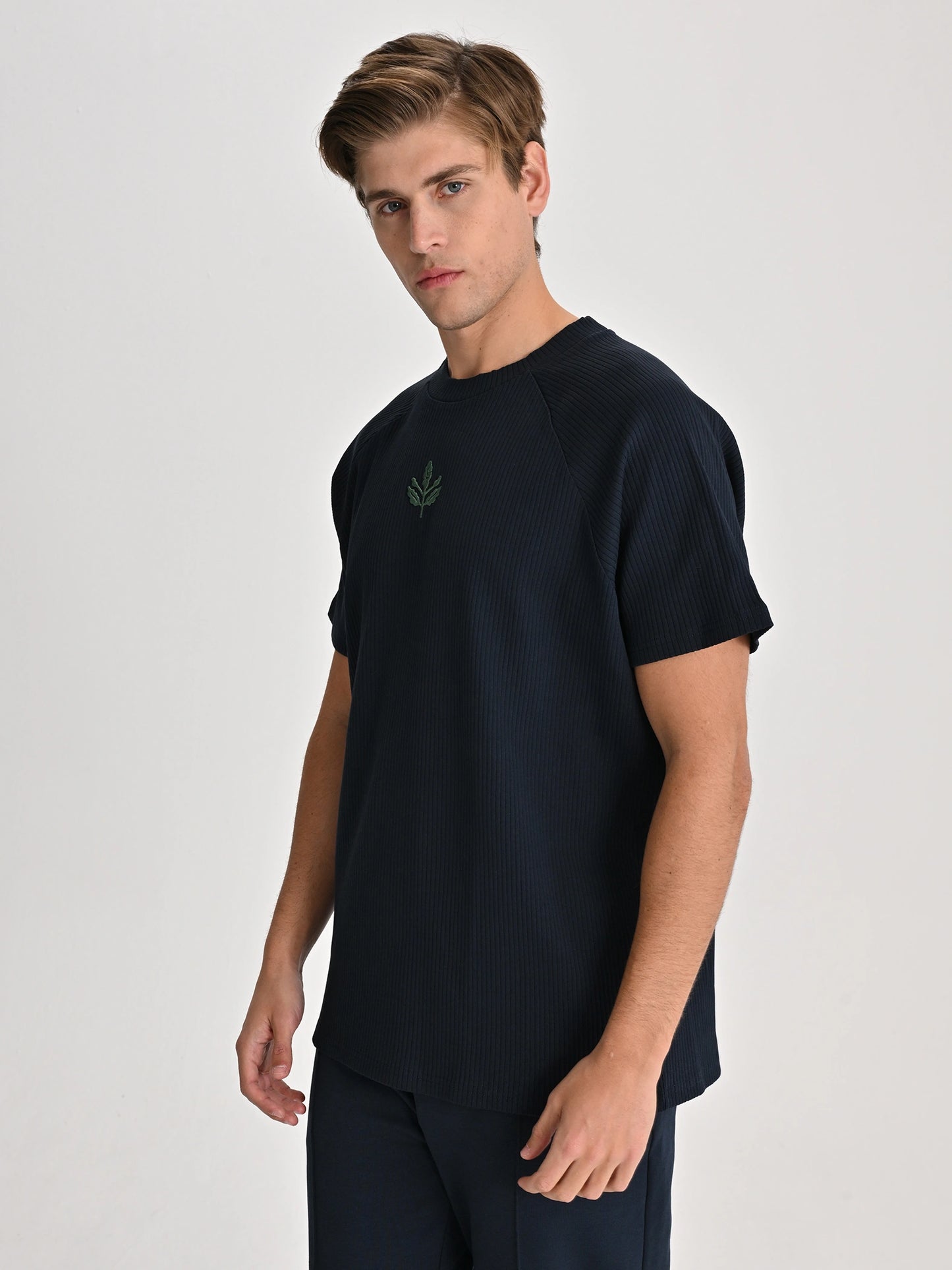 Fenerbahçe Lacivert Trend Yeşil Palamutlu Erkek Oversize Tshirt
