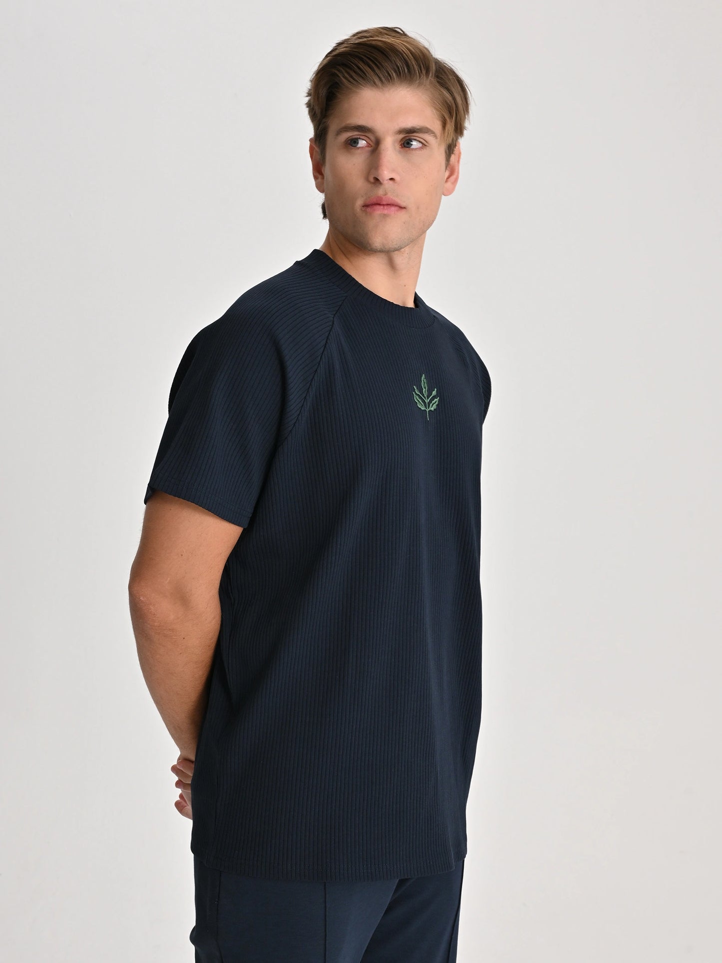 Fenerbahçe Lacivert Trend Yeşil Palamutlu Erkek Oversize Tshirt