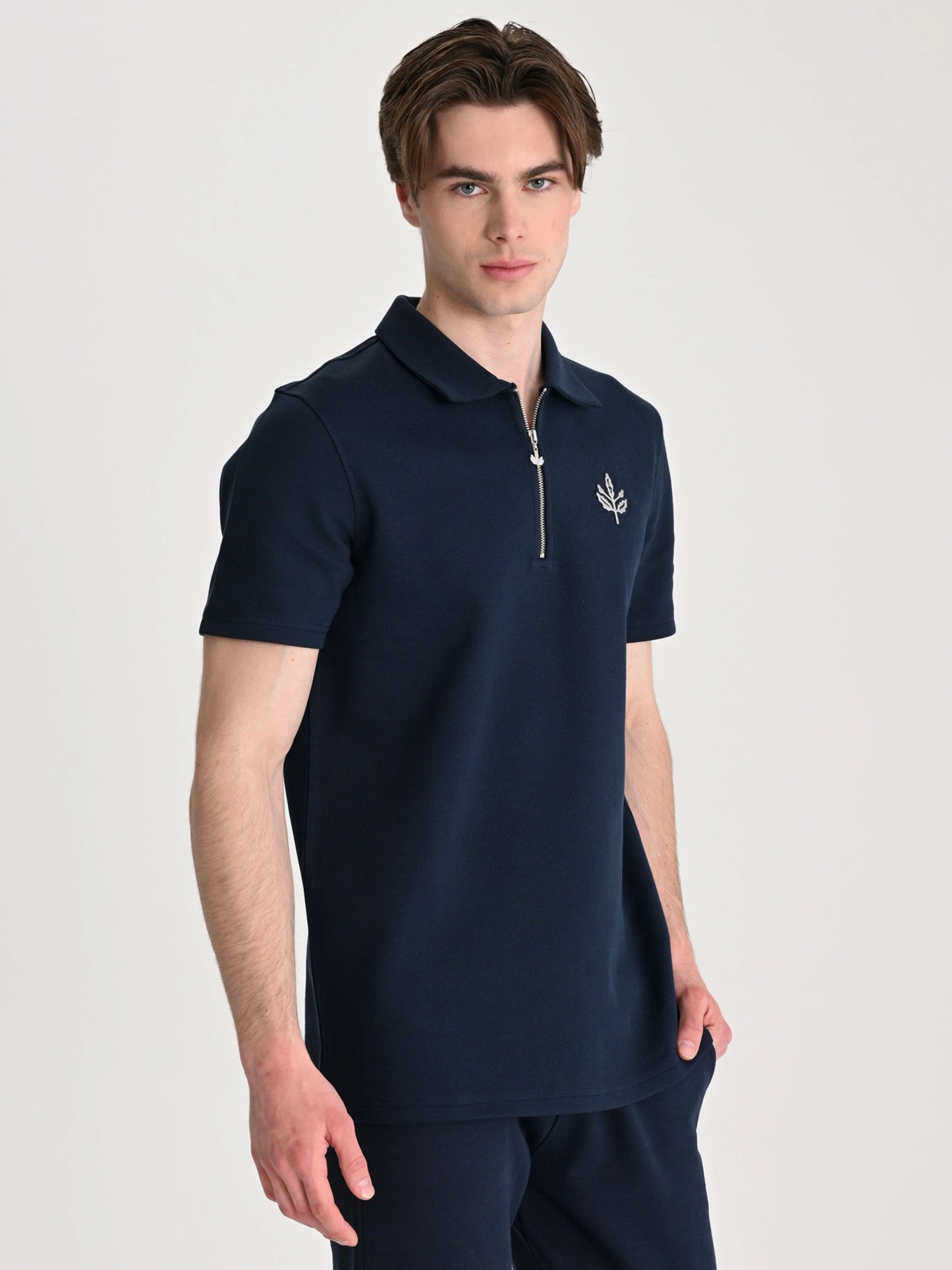 Fenerbahçe Lacivert Trend Krom Palamutlu Erkek Polo Tshirt