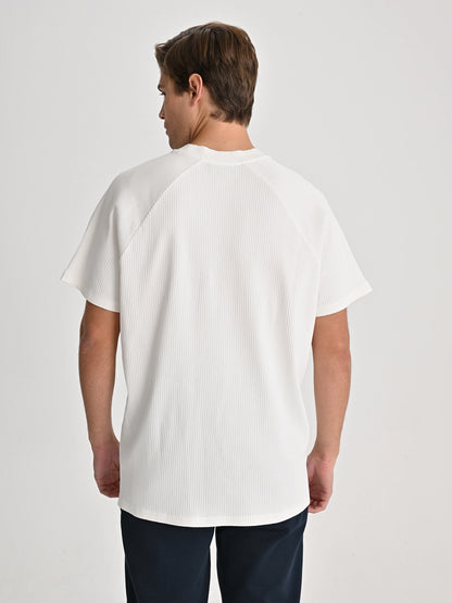 Fenerbahçe Ekru Trend Yeşil Palamutlu Erkek Oversize Tshirt