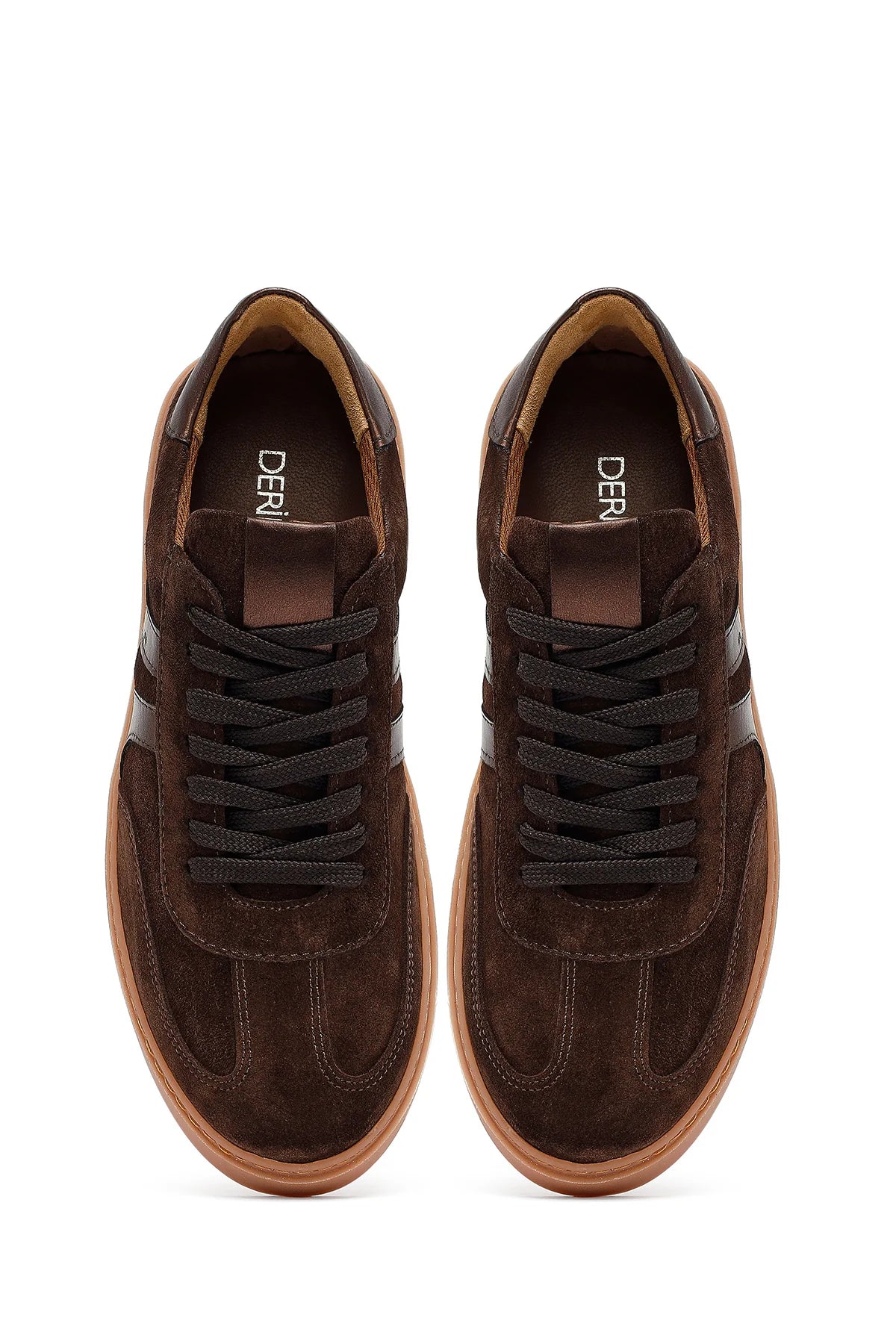 Kadın Kahverengi Bağcıklı Süet Deri Sneaker