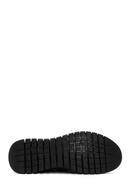 Derimod Fly Erkek Siyah Bağcıklı Deri Casual Sneaker