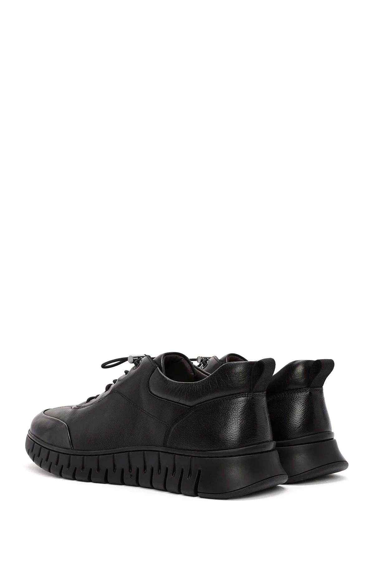 Derimod Fly Erkek Siyah Bağcıklı Deri Casual Sneaker