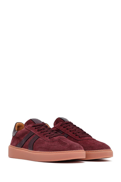 Kadın Bordo Bağcıklı Süet Deri Sneaker