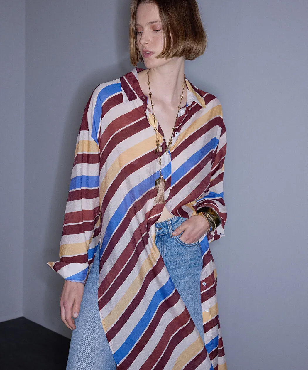 Kahverengi Tunik Is1260016025074 | Ipekyol