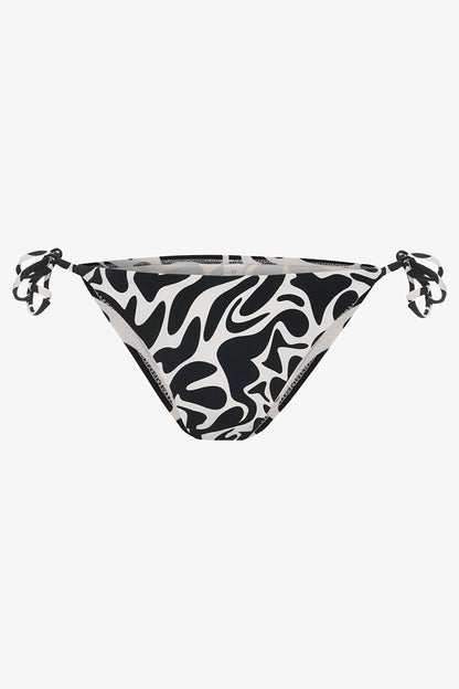 Tint Zebra Desenli Bağlamalı Düşük Bel Bikini Altı