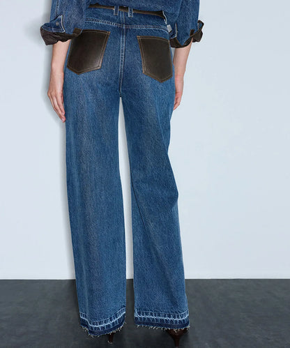 Mavi Suni Deri Mix Jean Pantolon Iw6260018006629 | Ipekyol