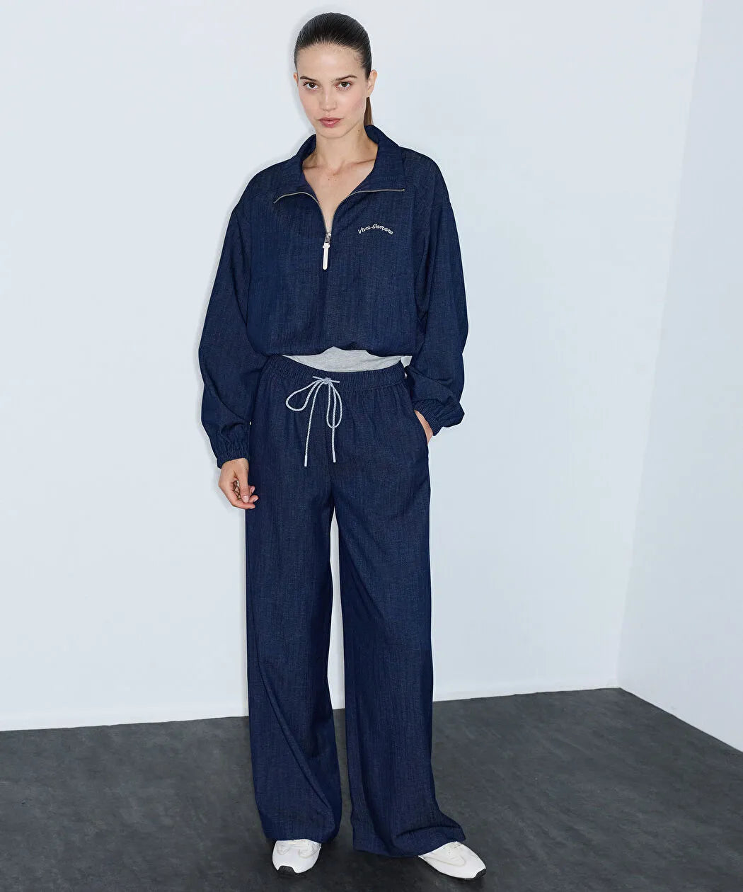 Lacivert Denim Görünümlü Pantolon Iw6260003161015 | Ipekyol
