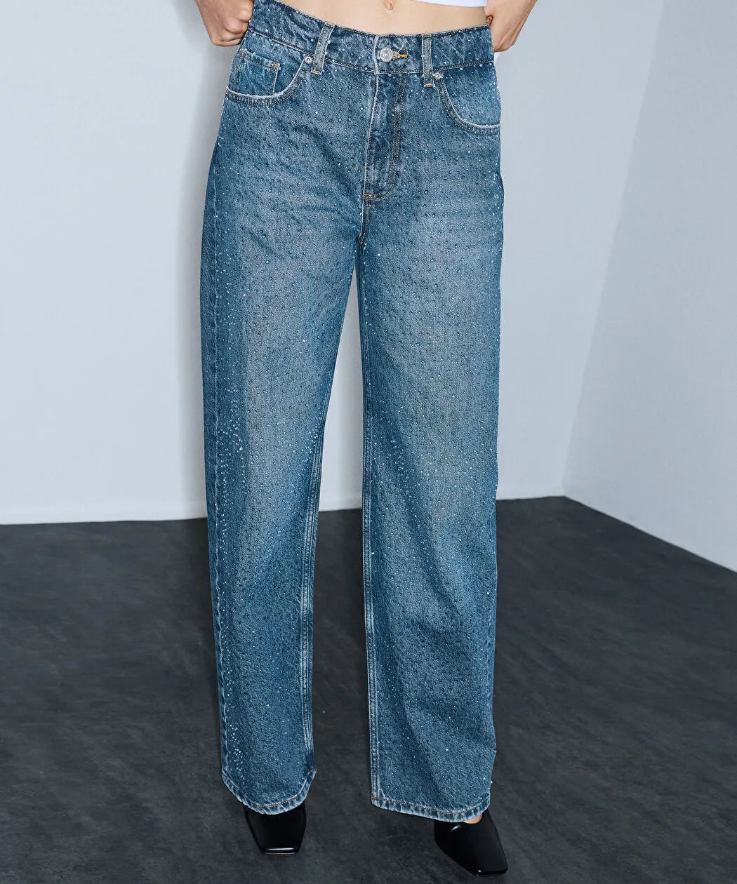 Mavi Hotfix Baskılı Wide Leg Jean Pantolon Iw6260018028165 | Ipekyol