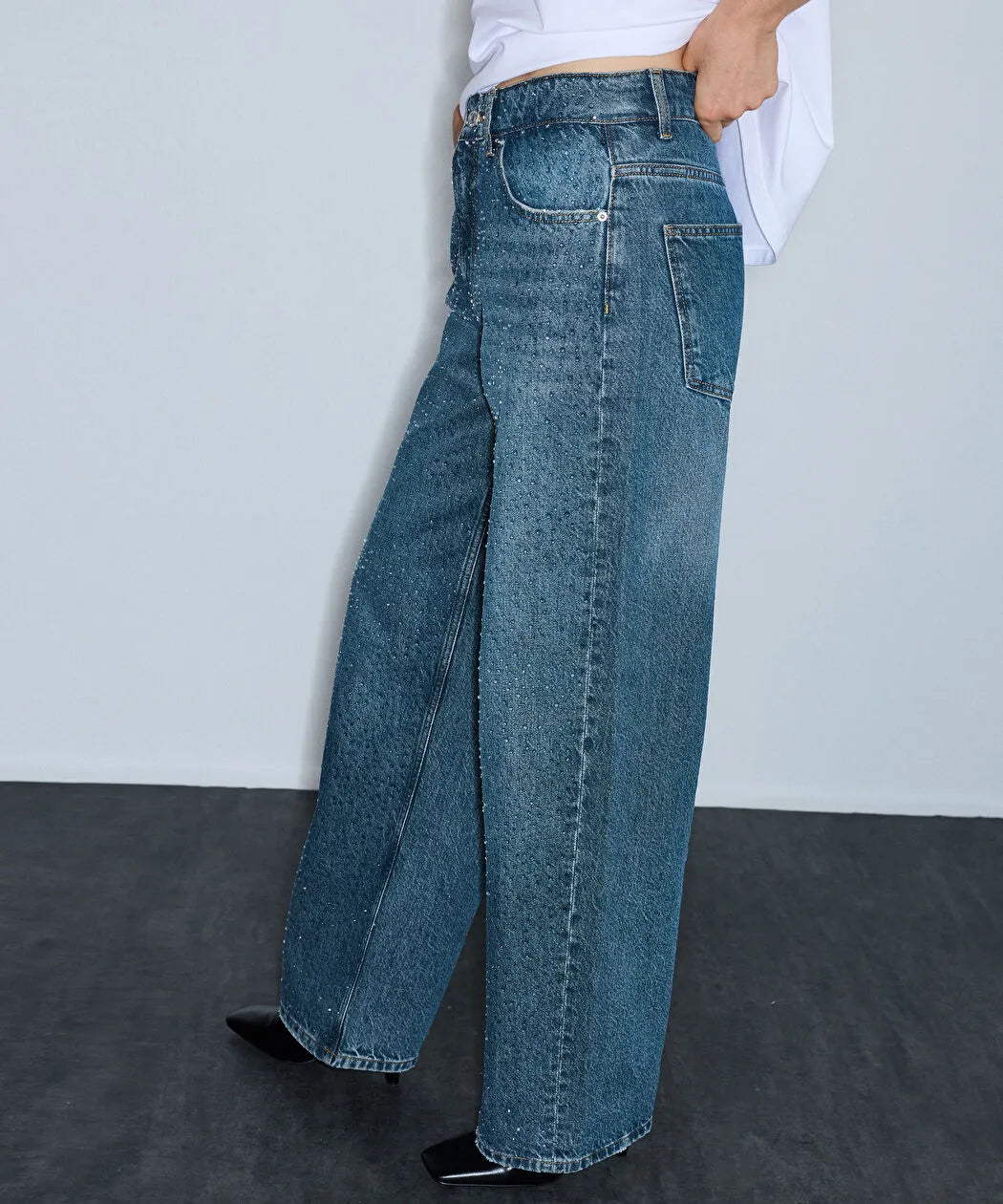 Mavi Hotfix Baskılı Wide Leg Jean Pantolon Iw6260018028165 | Ipekyol