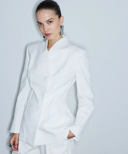 Ekru Bel Vurgulu Nervürlü Blazer Iw6260106116018 | Ipekyol