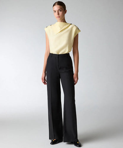 Siyah Wide Leg Pantolon Is1260003412001 | Ipekyol