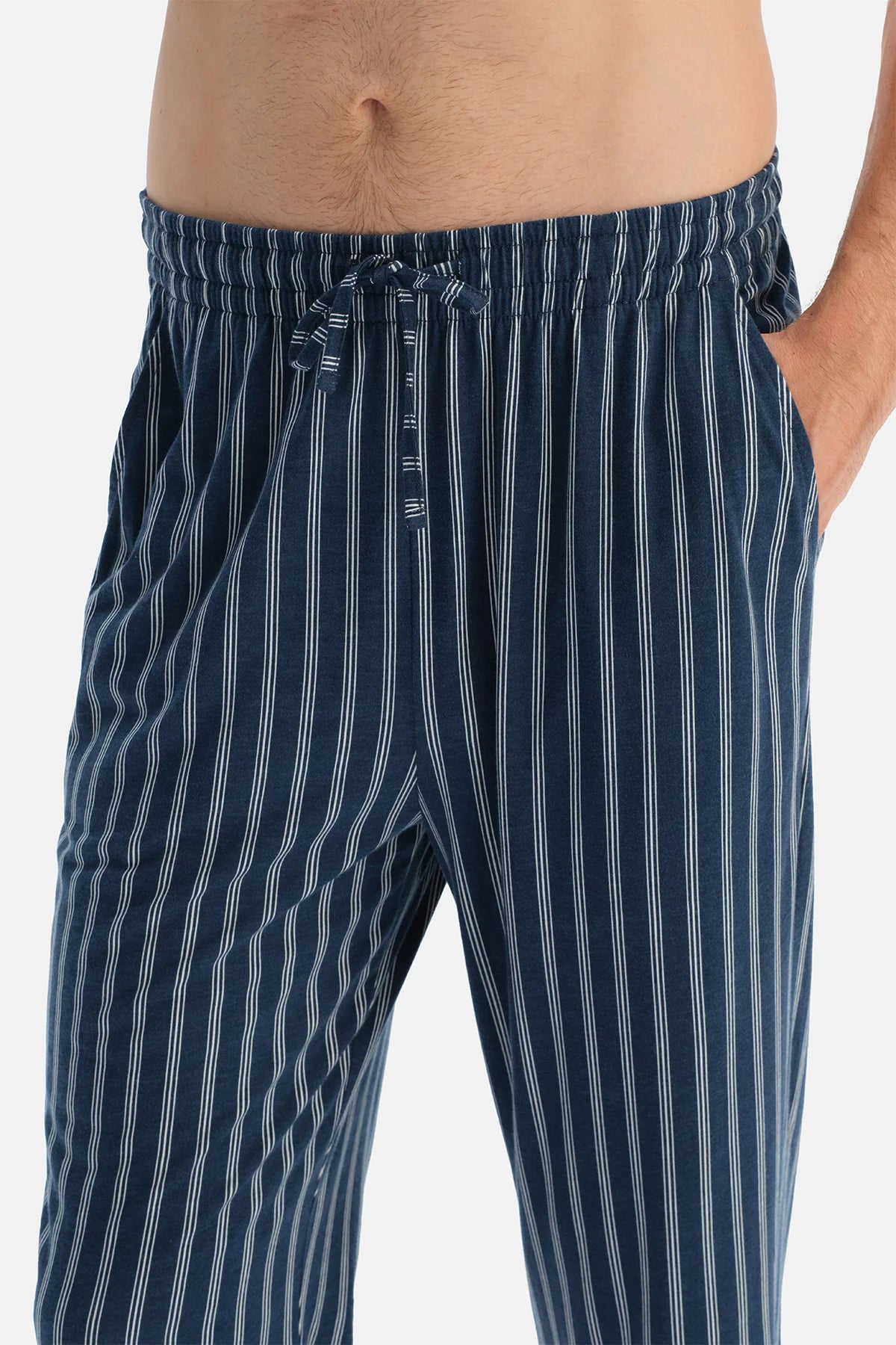 Lacivert Ikili Örme Pantolon