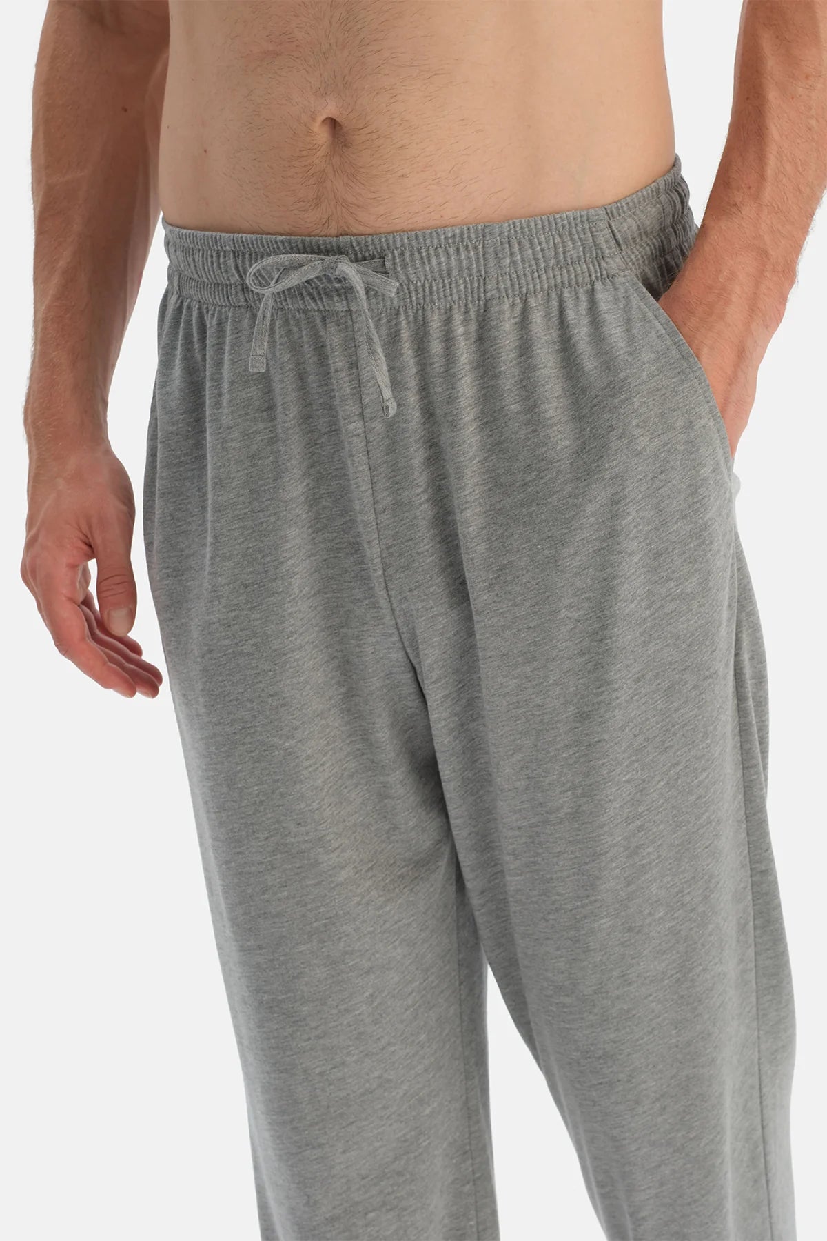 Gri Melanj-lacivert Ikili Örme Pantolon