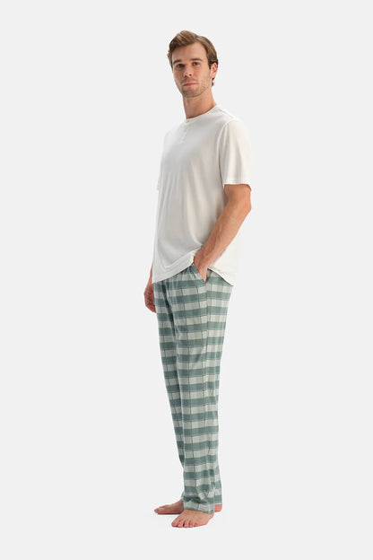 Haki Ikili Örme Pantolon