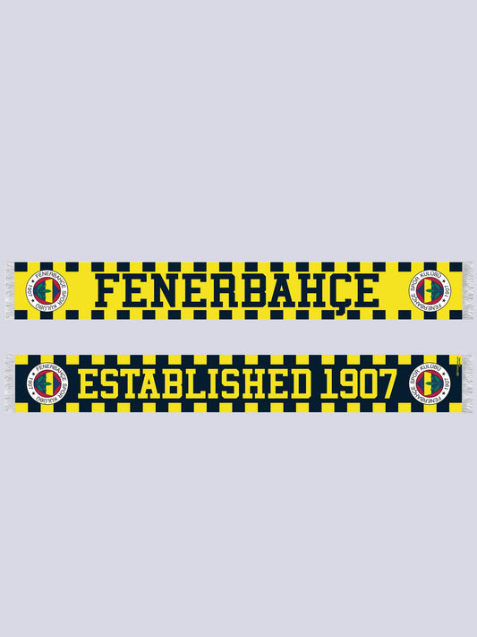 Fenerbahçe Sarı Lacivert Established 1907 Unisex Şal