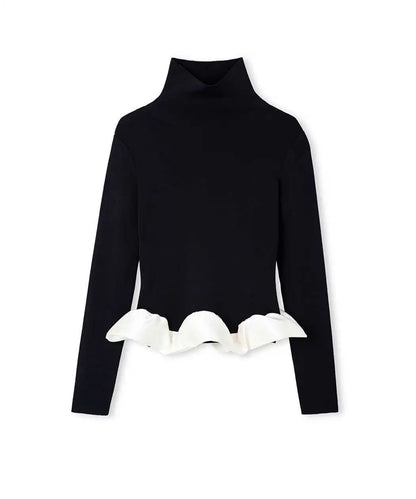 Siyah Kumaş Mix Colorblock Triko Iw6260050142001 | Ipekyol