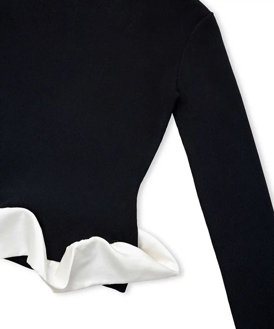 Siyah Kumaş Mix Colorblock Triko Iw6260050142001 | Ipekyol