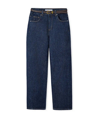 Lacivert Kemerli Barrel Fit Pantolon Iw6260018039015 | Ipekyol
