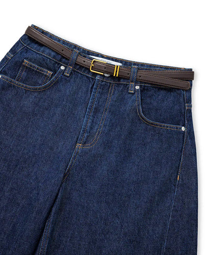 Lacivert Kemerli Barrel Fit Pantolon Iw6260018039015 | Ipekyol