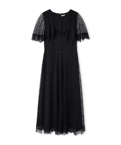 Siyah Dantel Midi Elbise Iw6260002149001 | Ipekyol